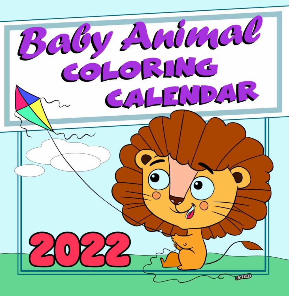 Baby Animal Coloring Calendar 2022