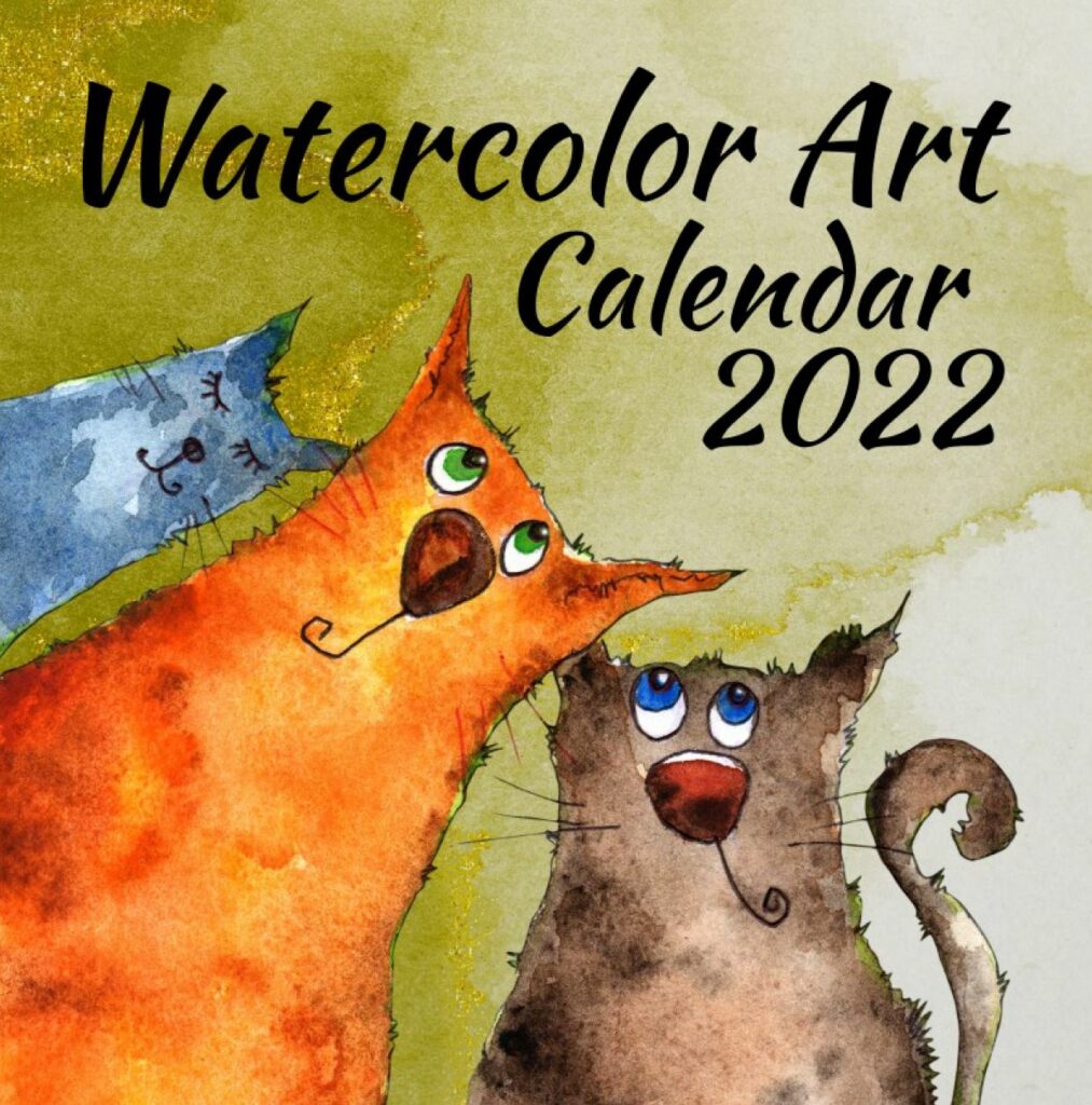 Watercolor art calendar 2022