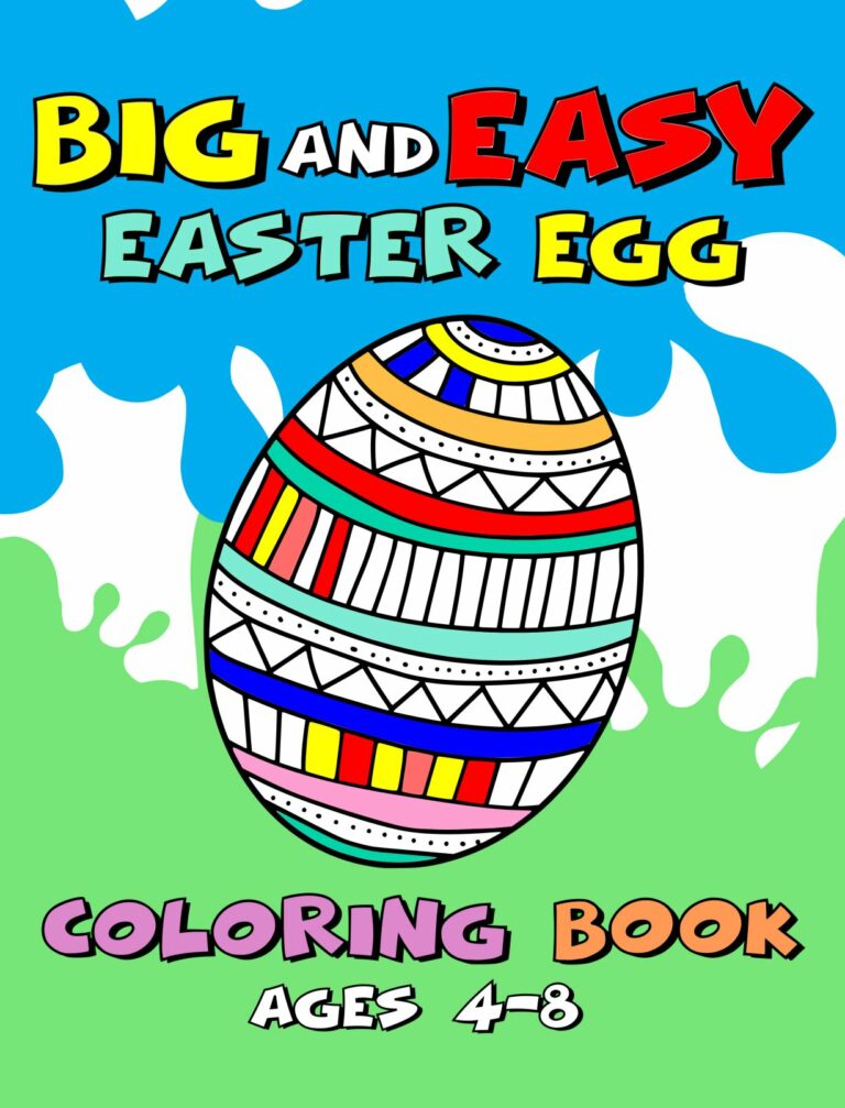 BIG & EASY Easter Egg Coloring Book